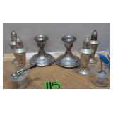 Sterling Silver Weighted Candle Holders, Sterling