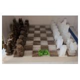 Alabaster Chess Set. Third Floor
