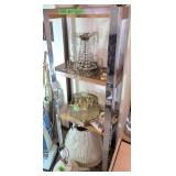 Mcm Chrome Wood Display Shelf 24x11x64. Contents