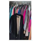 Women's Clothing In Closet. Size Xl. Blouses,