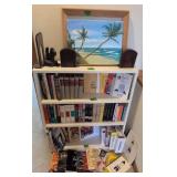 Bouquets, Books, Bookends, And Camper Signed Oil