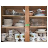 Corelle Dishes, Milk Glass Mugs, Bowls, Pie