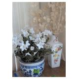 Oriental Blue And White Planter, 15.5' Golden