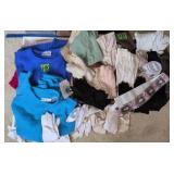 Ladies Gloves, Sweaters, Plaid Suitcase. Small