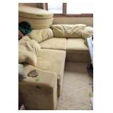 Mcm Yellow Round Four Part Sectional Sofa. Each