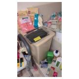 Contents Of Bathroom. Cleaning Supplies, Shower
