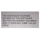 You Can Place Your Max Bid, Let The Software Bid