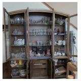 Two-part China Cabinet. 74x15x28', 84' Total