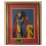 Dj Frankel Signed Monoprint Silk Screen Abstract