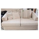 Shannon Furniture Cream Color Loveseat, Some