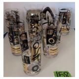 Mcm Gold & Black Highball Glasses. Second Floor