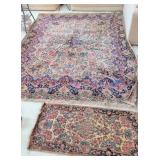 2 Wool Oriental Rugs. 121x92', 52x24'. Both Smell