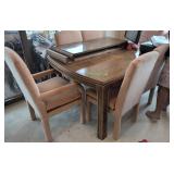Dining Table, 6 Chairs, 2 Leaves. 70x44', Chairs