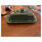 LONGABERGER green butter dish  dining room