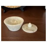 marble covered dish 3' x2,5' tall     dining room