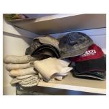 12 baseball hats &  7 prs very heavy socks