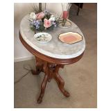 marble top tall side table 20'x 30' x 27.5 tall