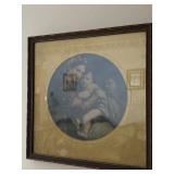 Modonna & Child framed print 10.75' sq.