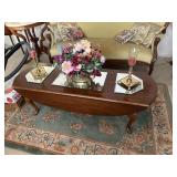 drop leaf coffee table and contents