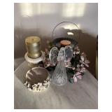 angel, candle warmer, candle plate and tea