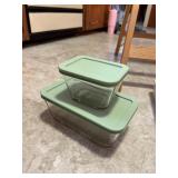 2 martha steward everyday glass casseroles/lids