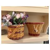 2 LONGABERGER may series mini baskets, 1 geranium