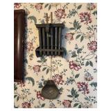 antique metal candle mold, metal sifter