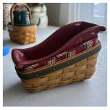 LONGABERGER 2007 sleeigh basket with liner