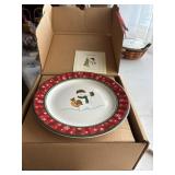 LONGABERGER holiday snack plates set of 4