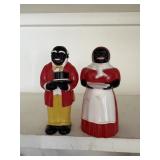 uncle mose & aunt jemima  plastic salt n peppers,