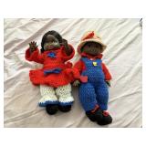 2 doll babies dresses for july 4th, crochet outfis