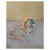 W. RICE & CO, portable lamp ceramic flowers,6'tall