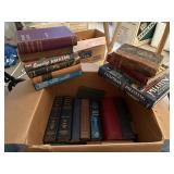 2 boxes of books hard backs novels, piloting,