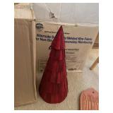 LONGABERGER medium red glitter tree in original