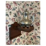 large previctorian electroplated silver  teapot