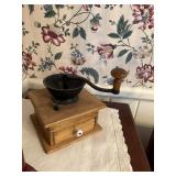 antique coffee grinder  dining room