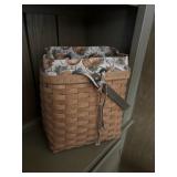 LONGABERGER 2003 autumn tote basket, liner