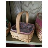 LONGABERGER 2002 tarragon basket , liner