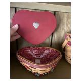 LONGABERGER 2009 sweatheart basket, liner