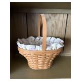 LONGABERGER 2004 easter basket, liner, flower