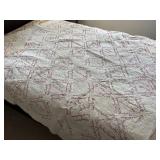 hand quilted with names quilt . aid society