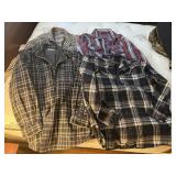 4 mens large CARHARTT flannel shirts