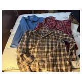 mens 2xl HEAVY  flannel shirts 2 CARHARTT,1 LLBEAN