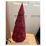 LONGABERGER medium red glitter tree in