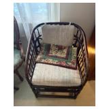 bamboo chair with cushions  living room