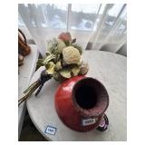 red gourd vase w/ flower bouqet 8' x 8'   living r