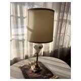 marble bottom brass lamp electric
