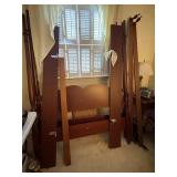 canopy bed wood very pretty   bedroom 1