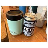 teal YETI can holder with YETI  pop top