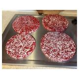 red speckled 4 stove burner covers   kitchen
